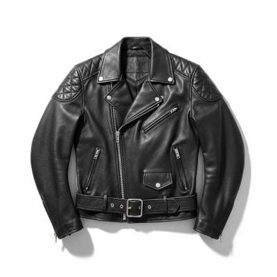 Black Quilted Leather Jacket for Men Slim Fit Full Zipper Multiple Pockets Manufacturers, Suppliers, Exporters in USA (United States)