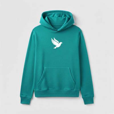 Casual Streetwear Teal Green Promotional Hoodie Adjustable Drawstring Hood Manufacturers, Suppliers, Exporters in USA (United States)