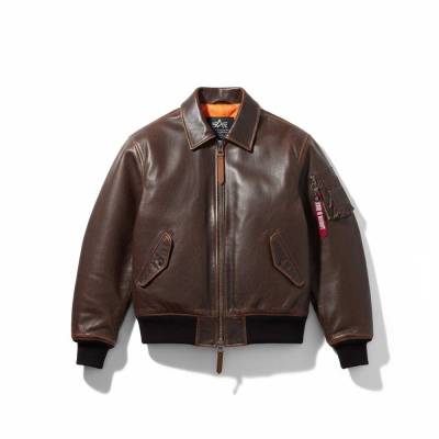 Classic Military Bomber Jacket with Oversized Fit and High-Visibility Orange Lining Manufacturers, Suppliers, Exporters in USA (United States)