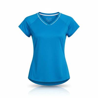 High Quality Sky Blue Tennis Top for Women Athletic Half Sleeve Manufacturers, Suppliers, Exporters in USA (United States)
