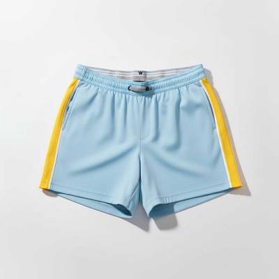 Light Blue Polyester Men Tennis Shorts with Side Stripe Style Manufacturers, Suppliers, Exporters in USA (United States)