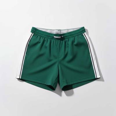 Men Dark Green Tennis Shorts with White Side Stripes Manufacturers, Suppliers, Exporters in USA (United States)
