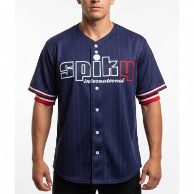 Navy Blue Baseball Jersey Cotton Boxy Fit Half Sleeve Crew Neck Modern Style Manufacturers, Suppliers, Exporters in USA (United States)