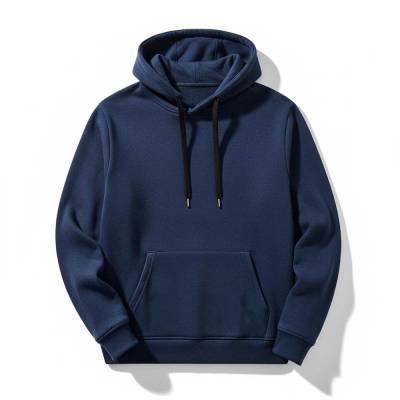 Navy Blue Sublimation Fleece Hoodie Poly Cotton Long Sleeve Regular Fit Manufacturers, Suppliers, Exporters in USA (United States)