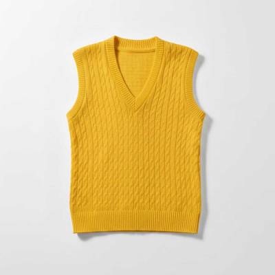 Solid Yellow Cricket Vest V Neck Stretch Fit Rayon Fabric Standard Length Manufacturers, Suppliers, Exporters in USA (United States)