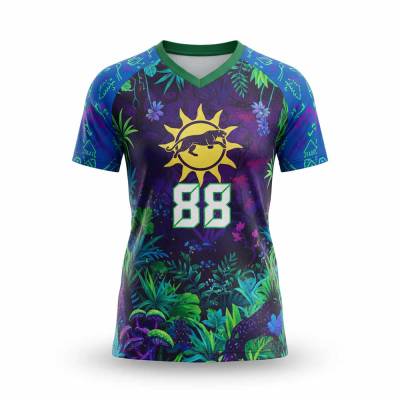 Sublimated Volleyball Team Jersey Tropical Forest Theme Polyester Sports Wear Manufacturers, Suppliers, Exporters in USA (United States)