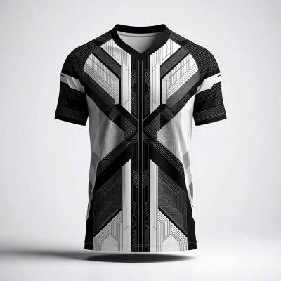 Unisex Sublimation Jersey Geometric Symmetrical Pattern Regular Athletic Fit Manufacturers, Suppliers, Exporters in USA (United States)