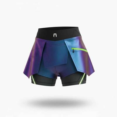 Women Gradient Tennis Skirt Purple Blue High Rise Elastic Waist Manufacturers, Suppliers, Exporters in USA (United States)