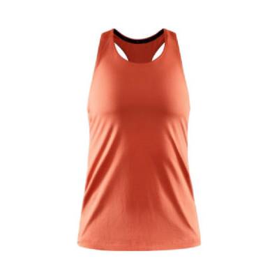 Women Orange Polyester Sleeveless Tank Top for Gym Yoga and Workout Training Manufacturers, Suppliers, Exporters in USA (United States)